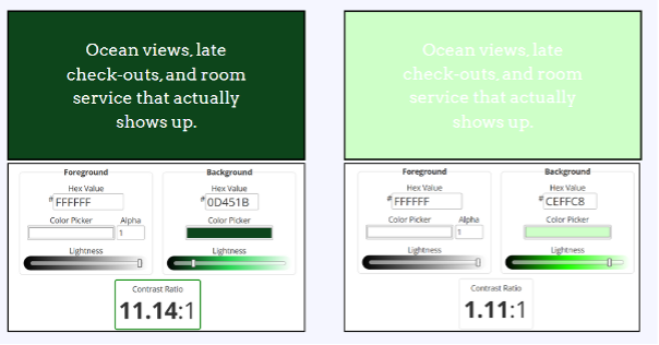 Colour Contrast Accessibility