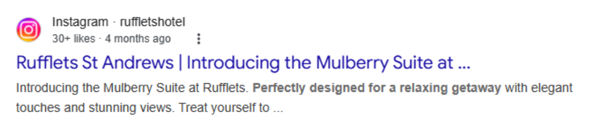 Instagram Social Post in Search